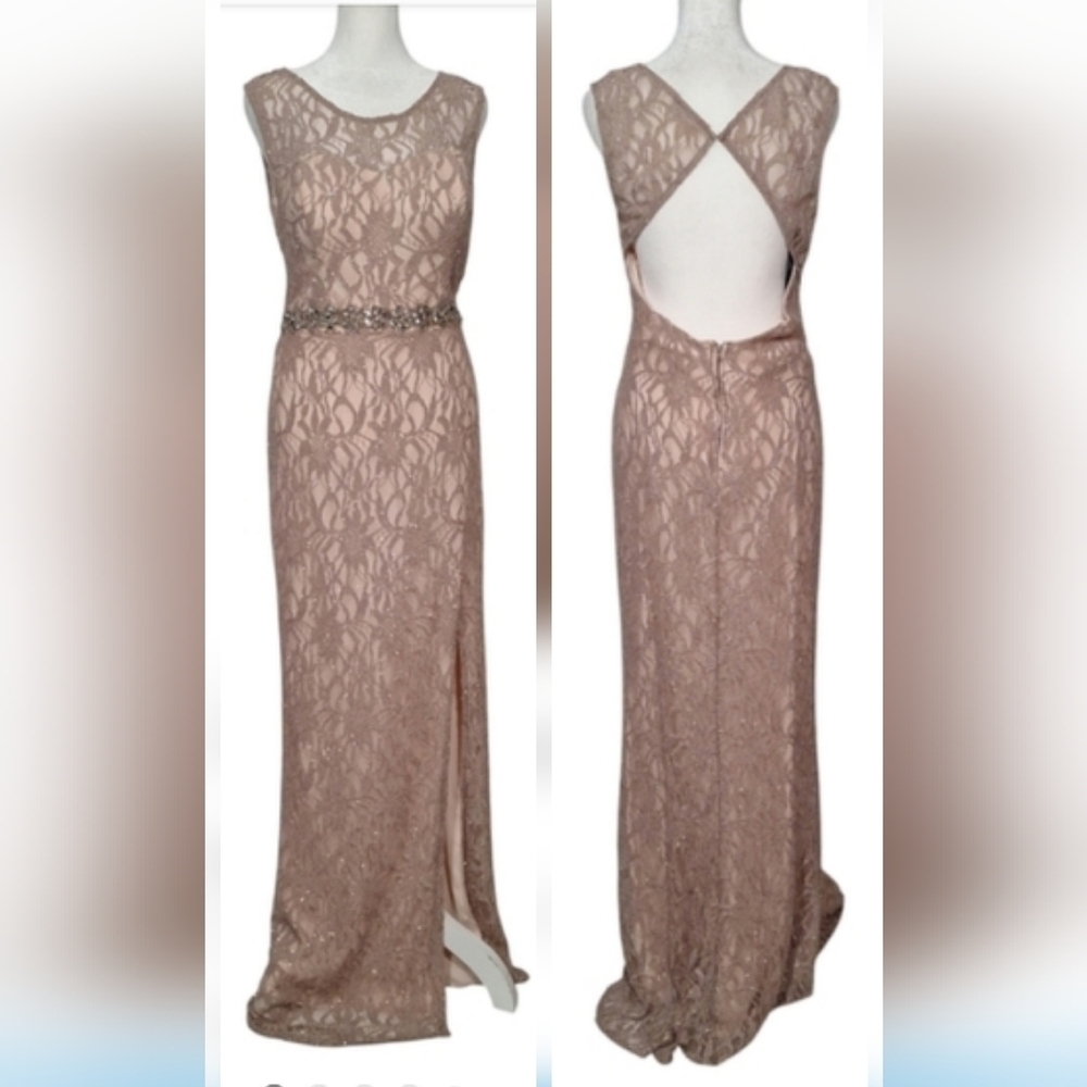 City studio taupe lace size 13  dress